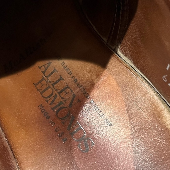 Allen Edmonds Size 14 Full Grain Black McAllister Oxford Wingtip Dress Shoe - Picture 12 of 13